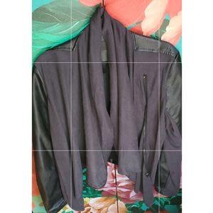 Leather/Suede (faux) moto jacket